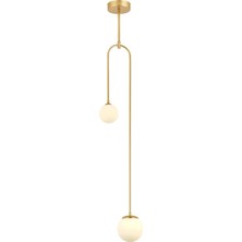 Asitan Avonni AV-60389-2BSA Sarı Boyalı Modern Avize G9 Metal Cam 20X12CM