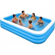 Asitan Jumbo Büyük Boy Şişme Havuz, 3.05 Metre Geniş Aile Havuzu, 3 Katmanlı Dayanıklı Pvc Uv Güne