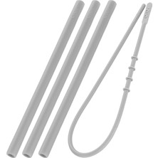 Asitan Oioi Hüp Silikon Pipet 3 Lü & Tem.fırçası - Powder Grey