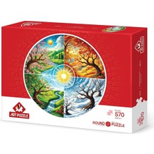 Asitan Dört Mevsim Çarkı 570 Parça Round Puzzle