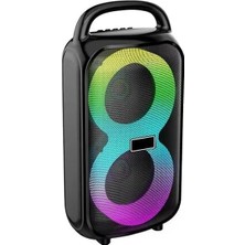 Asitan HT-983 Taşınabilir Bluetooth Hoparlör 2×3” Hoparlör 6W Rgb Tws Destekli Extra Bass Tf Card Us