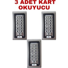 Asitan SR-200 Mf Mifare Kartlı ve Şifreli Geçiş Sistemi Metal Kasa Rfıd Kart Okuyucu 13.56 Mhz 3 Adet