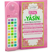 Asitan Çocuklar Için Sure Dua Öğreten Cihaz Sesli Yasini Şerif Kitabı (Pembe)