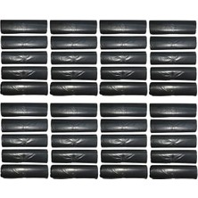 Asitan Büyük Boy Çöp Poşeti 65X80 cm 50 Lt 10'lu Rulo 40 Paket Siyah