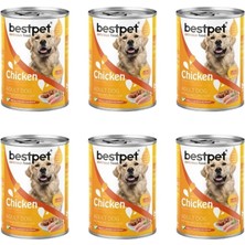 Asitan Bestpet Tavuklu Jöleli Köpek Konservesi 415 gr 6'li Ekonomik Avantaj Paketi