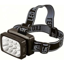 Asitan Şarjlı Dayanıklı 12 Ledli LED Kafa Lambası - Kafa Feneri Tepe Işık