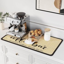 Asitan Paspası Süper Emici Mat 30X40CM Yumuşak Diyatomlu Isıya Dayanıklı Yıkanabilir Siyah