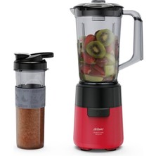 Asitan AR1196 Shake'n Take Megamix Sürahi Blender 550W, 1l Sürahi, 550 ml Taşınabilir Şişe, Kırmız�