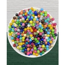 Asitan Flea Market 6mm Karışık Renk Plastik Boncuk (300 Adet) Dekor/takı/kuzu Boncuğu - Plastik-6mm
