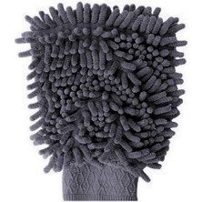 Asitan Microlüks Şönil Mikrofiber Oto Yıkama Eldiveni, Gri Renk, 20 x 24 cm