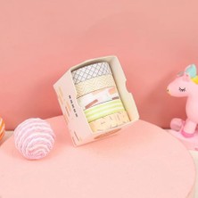 Asitan Vintage Washi Tape Bant Baskılı Yapışkanlı Maskeleme Kağıdı Desenli Bant 5 Li - Geometrik N1