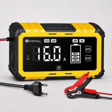 Asitan Enshall 12V-16A / 24V-8A Akıllı Hızlı Akü Şarj Cihazı - Lifepo4, Jel, Agm ve Kurşun Asit Ak�