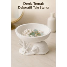 Fao Shop 7 - 24 Mercan ve Deniz Kabuğu Tasarımlı Dekoratif Kase 13×13 | Kahve Yanı Ikramlık, Şekerlik ve Masaüstü Sunumluk