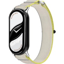 Asitan Uyumlu Mi Band 10 9 8 Için Hook Loop Kumaş Kordon Terletmeyen Nefes Alan Hafif Yapılı Cildi Tahr