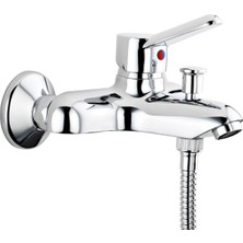 Asitan Viva Banyo Bataryası A41045, Duvardan Montaj, Krom, Seramik Kartuşlu, Pirinç Gövde