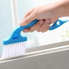 Asitan Kenar Temizleme Fırçası ve Kazıyıcı Mavi / Pencere Kapı Oluk Arası Temizlik Aparatı / Dar A