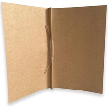 Asitan 10 Adet Kraft Telli Dosya, A4, Baskısız, 300 gr Kraft, (22.5X32.5 Cm)