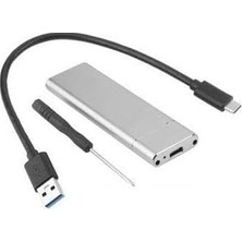 Asitan M.2 Sata SSD Ngff To Type C USB 3.0 B-Key Mini Çevirici Adaptör Harici Harddisk Kutusu