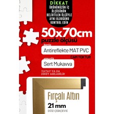 Asitan 21LIK Puzzle Poster Resim Çerçevesi Pvcli Postersiz Resimsiz Çerçeve (Altın, 50X70)
