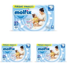 Asitan Bebek Bezi 3D Juniorplus 5+ Beden Fırsat Paketi 44 Adet (3 Paketi)