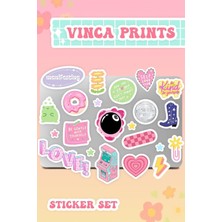 Asitan Laptop Sticker Seti 22 Adet Sticker Macbook Notebook Tablet Telefon Ajanda Defter Sticker Seti