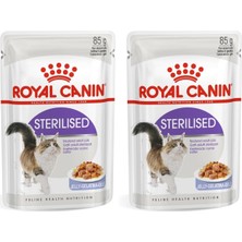 Asitan Sterilised Jelly Kısır Kedi Pouch Yaş Mama, 85 gr x 12 Adet (2 Paketi)