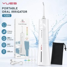 Asitan Y205 Şarjlı Ağız Duşu, 300 ml Taşınabilir Oral Irrigator, 5 Modlu 6 Basınç Seviyeli Diş Ar