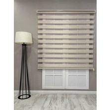 Asitan Bambu Zebra Stor Güneşlik Perde, Bej, 90 x 200