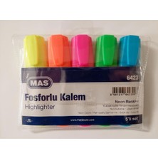 Asitan Mas Fosforlu Kalem 5'li Plastik Ambalaj