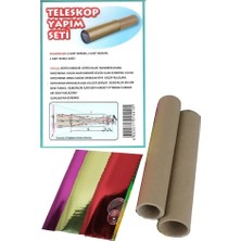 Asitan Artlantis Teleskop Yapım Seti Mercekli 1 Paket Basit Teleskop Yapım Seti Mercek Deney Seti Silindi
