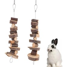 Asitan Alyones Hamster ve Tavşan Çiğneme Oyuncağı - Doğal Ahşap Sopa