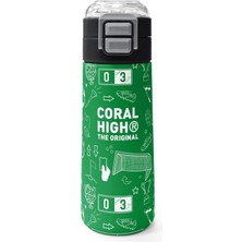Asitan 500 ml Erkek Çocuk Yeşil Futbol Baskılı Çelik Termos Matara - Okul Suluğu