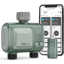 Asitan 2 Çıkışlı Akıllı Bahçe Sulama Bilgisayarı, Wifi Hub'lı Otomatik Su Zamanlayıcısı, Çim