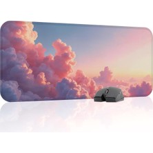 Asitan Bulutlar Gaming Mouse Pad Kauçuk Kaymaz Taban Mousepad (V4, 70X30 Xl)