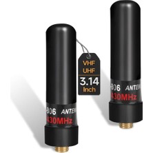 Asitan Abbree Amatör Radyo 1.96-Inç 2pack Mini Anten Dual Band Sma-Dişi Vhf/uhf Anten Baofeng Uv-5r 5rm