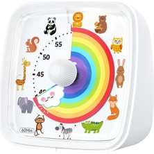 Asitan Yunbaoit Gece Işıklı Görsel Zamanlayıcı Timer, Çocuklar ve Yetişkinler Için 60 Dakika Geri