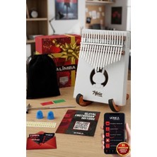 Asitan KLX-550-PAK Beyaz Renk Gerçek Ağaç Kalimba 17 Tuşlu Full Set