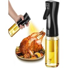 Asitan Airfryer Yağ Spreyi Püskürtücü Cam Yağdanlık Şişe 225 ml Büyük Boy Siyah