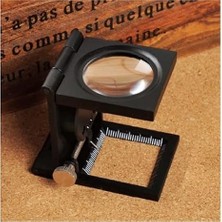 Asitan Katlanabilir Mini Metal Büyüteç Lup Mercek