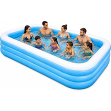 Asitan Jumbo Büyük Boy Şişme Havuz, 3.05 Metre Geniş Aile Havuzu, 3 Katmanlı Dayanıklı Pvc Uv Güne