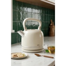 Asitan Sinbo SK-8035 Bej Retro Kettle 2.2l Paslanmaz Çelik Elektrikli Su Isıtıcı 360° Kablosuz 1800W