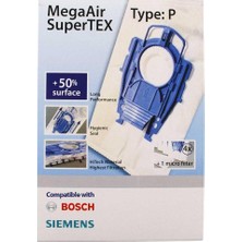 Asitan Bosch Ergomaxx, Siemens Dynapower ile Uyumlu Type P Süpürge Torbası 4lü Paket