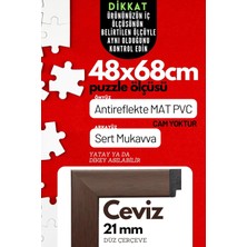 Asitan 21LIK Puzzle Poster Resim Çerçevesi Pvcli Postersiz Resimsiz Çerçeve (Ceviz, 48X68)