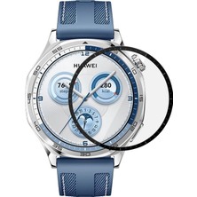 Asitan Huawei Watch Gt5 46MM Tam Kaplayan Temperli Cam Full Ekran Koruyucu Siyah [watch Gt5 46MM ile Uyumlu