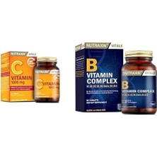 Asitan Vitals Vitamin C 1000 Mcg 30 Tablet Takviye Edici Gıda ve Nutraxin B Complex Vitamin 60 Kapsül Tak