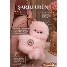 DMR Accessoire Mirumi Akıllı Peluş Robot Pembe Renk Müzikli Hareketli Kafa Şarjlı Ses Taklit Eder