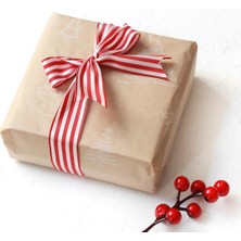 Asitan Bimotif 5li Büyük Boy Ambalaj, Paket Kağıdı, 70X100 cm Çam Desenli, Kraft-Beyaz