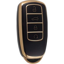 Asitan Autohan Keys Lüx Chery Tiggo 8 Pro, Omoda 5, Tiggo 7 Avantgarde Nano Araba Anahtar Kılıfı, Siyah