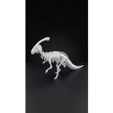 Staau Çocuk 3D Dinozor Iskelet Puzzle – Kur Birleştir Eğitici Dinozor Maketi ve Iskelet Yapbozu - Parasaurolophus