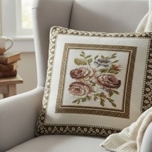 Carla Loren-3 Çift Yön Desen Goblen Dekoratif Yastık Kılıfı 45X45